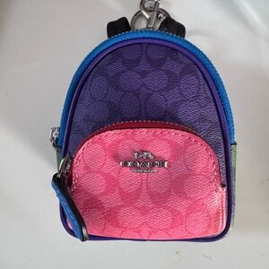 coach mini court backpack bag charm